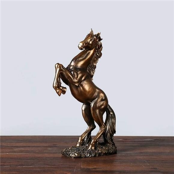 Standing Horse Resin Statue for Home Decor Animal Ornament Sculpture - Picture 2 of 8